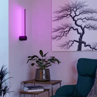 Smart LED wandlamp FLATRON-Z, zwart, 48 cm by EGLO connect in Mat zwart – product photo 2 of 3