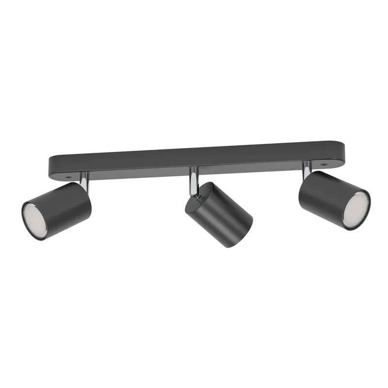 Smart Spot Adfira-Z, zwart, 3-lamps, staal de EGLO connect en Noir, Chrome – photo du produit