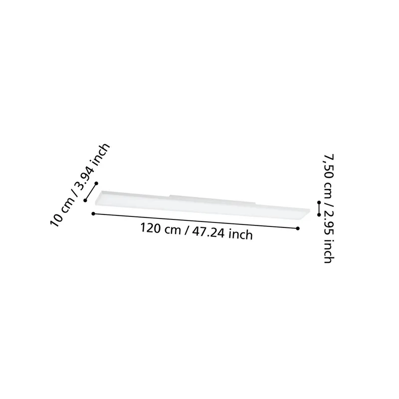 Turcona-Z LED plafondlamp 120x10cm van EGLO connect in Wit – productfoto 4 van 5