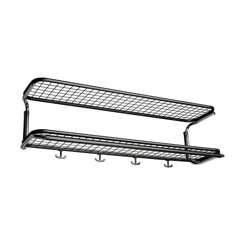 Classic 650 Hutregal Schwarz/Chrom, 2-Ebenen, 100cm by Essem Design – product photo