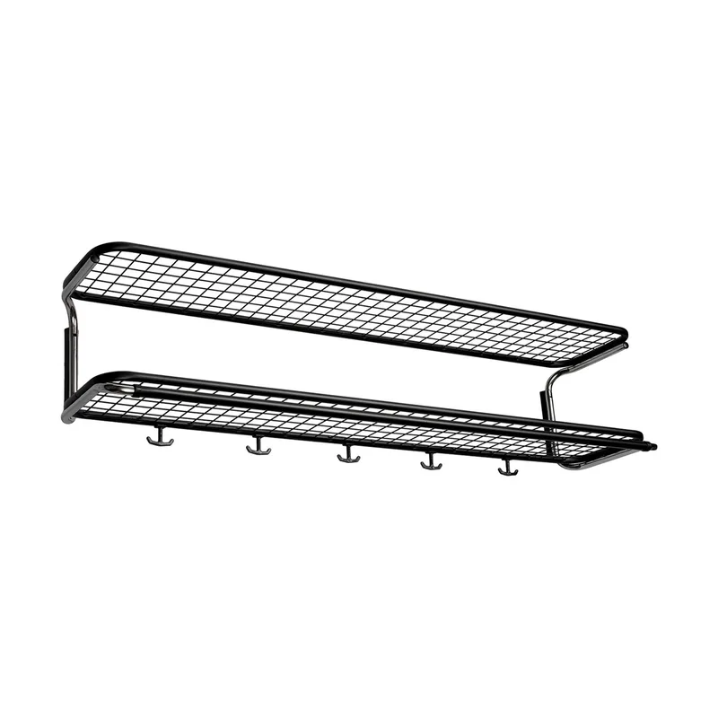 Classic 650 Hutregal Schwarz/Chrom, 2-Ebenen, 120cm von Essem Design – Produktfoto