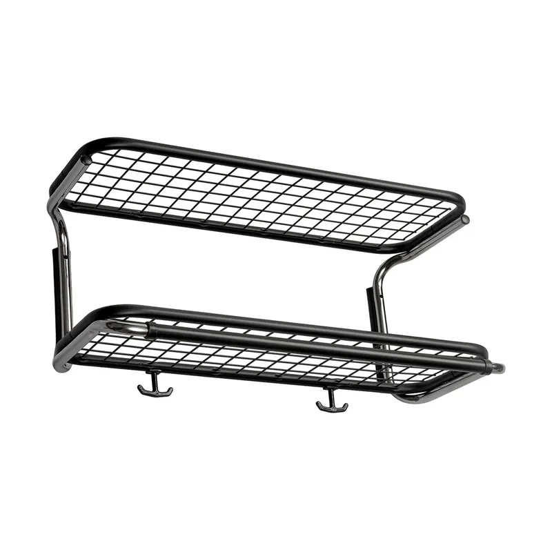 Classic 650 Hutregal Schwarz/Chrom, 2-Ebenen, 60cm by Essem Design – product photo