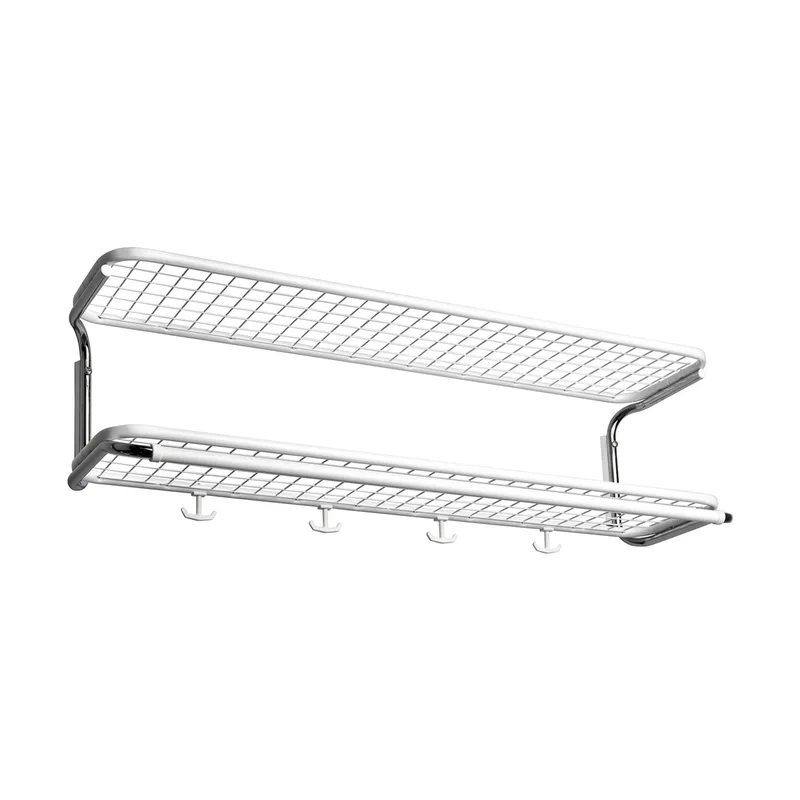 Classic 650 Hutregal Weiß/Chrom, 2-Ebenen, 100cm van Essem Design – productfoto