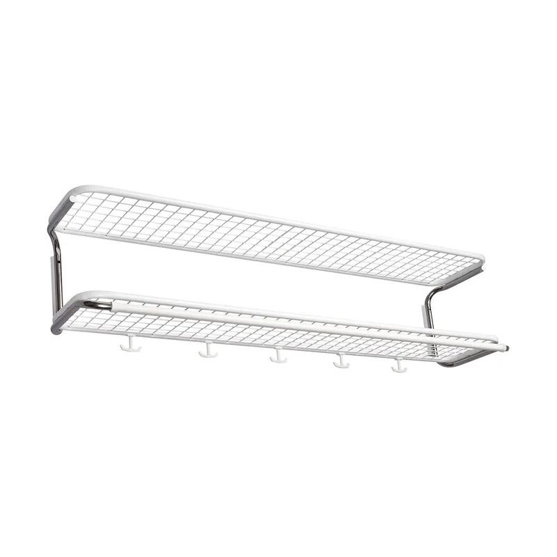 Classic 650 Hutregal Weiß/Chrom, 2-Ebenen, 110cm by Essem Design – product photo