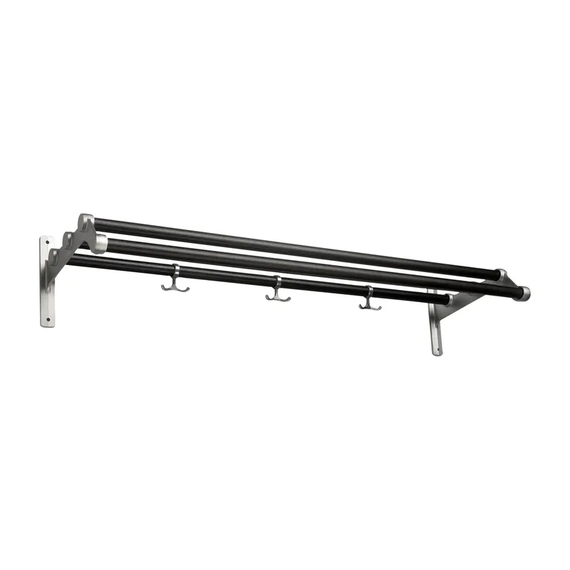 Nostalgi 291 Hutablage 100cm Eiche schwarz gebeizt-Aluminium fra Essem Design – produktbillede