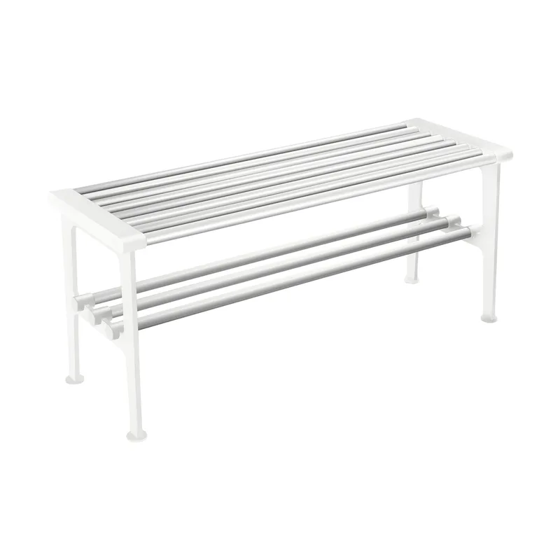 Nostalgi Bank 100 cm Aluminium-Weiß van Essem Design – productfoto