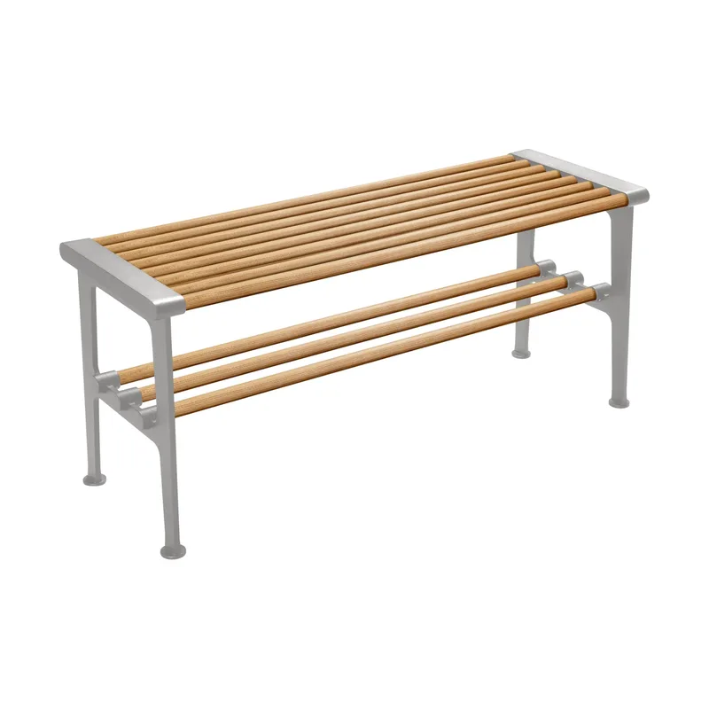 Nostalgi Bank 100 cm Eiche-Aluminium van Essem Design – productfoto