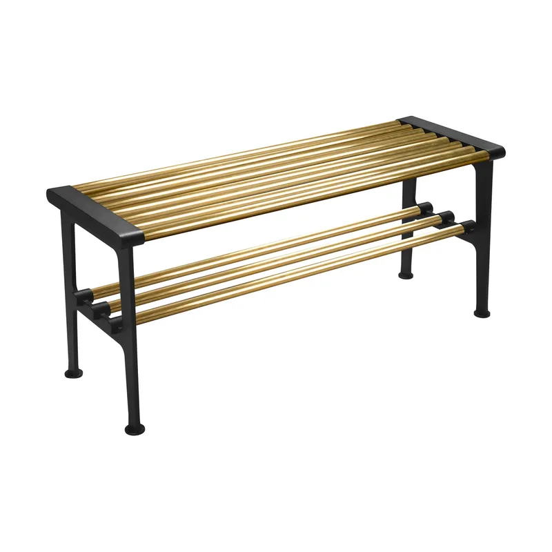 Nostalgi Bank 100 cm Messing-Schwarz von Essem Design – Produktfoto