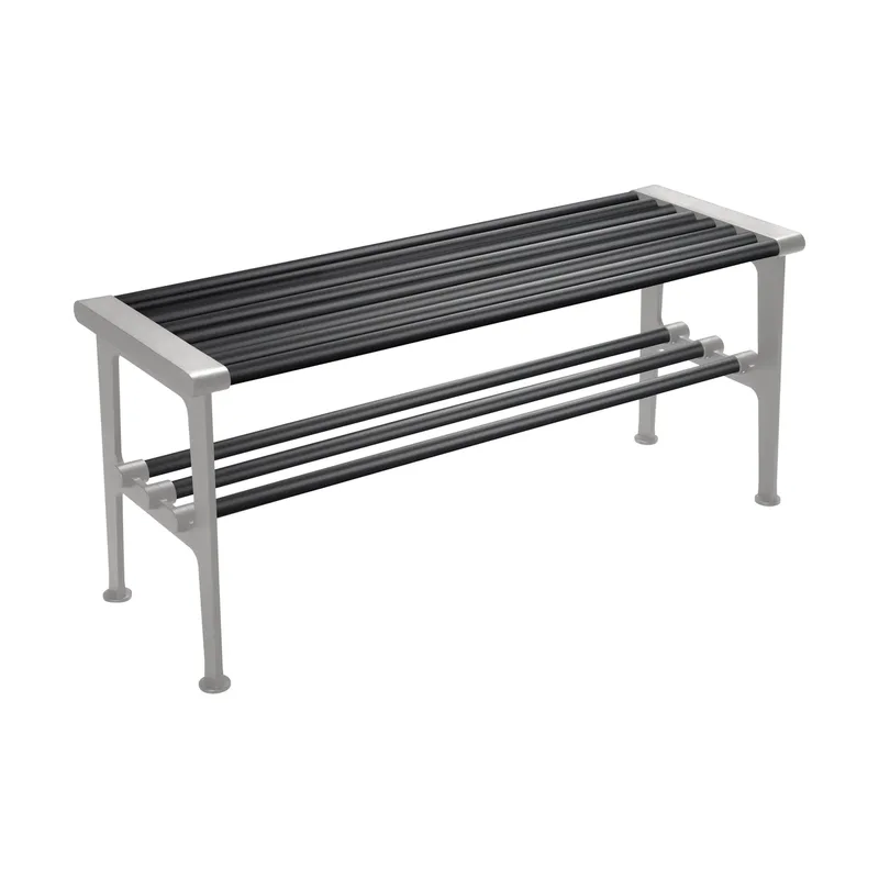 Nostalgi Bank 100 cm Schwarz-Aluminium van Essem Design – productfoto