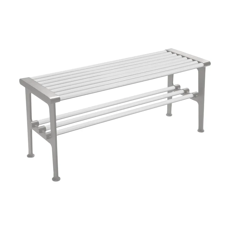 Nostalgi Bank 100 cm Weiß-Aluminium von Essem Design – Produktfoto