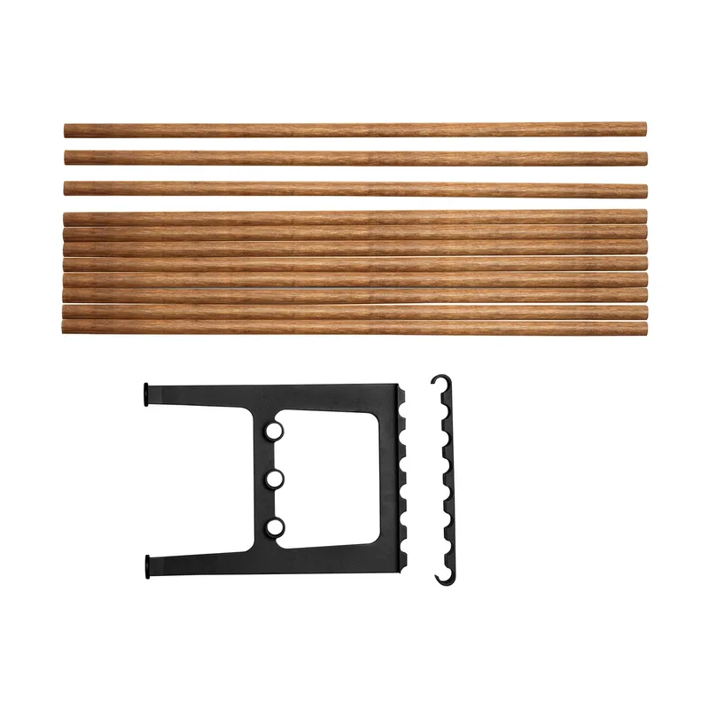 Nostalgi Erweiterung für Bank 100 cm Bambus-Schwarz von Essem Design – Produktfoto