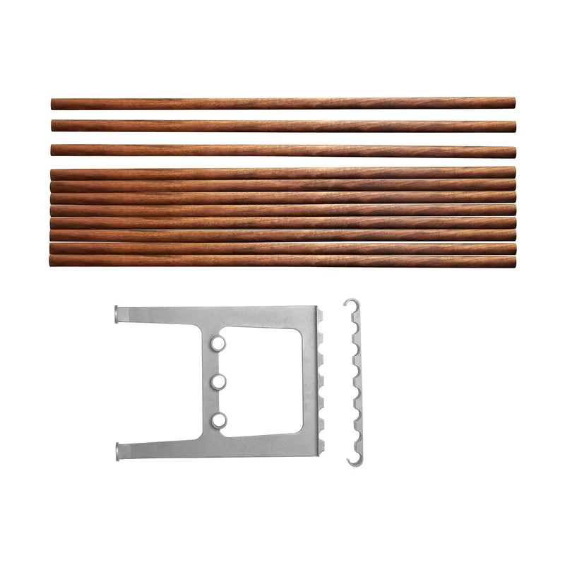 Nostalgi Erweiterung für Bank 100 cm Walnuss-Aluminium von Essem Design – Produktfoto