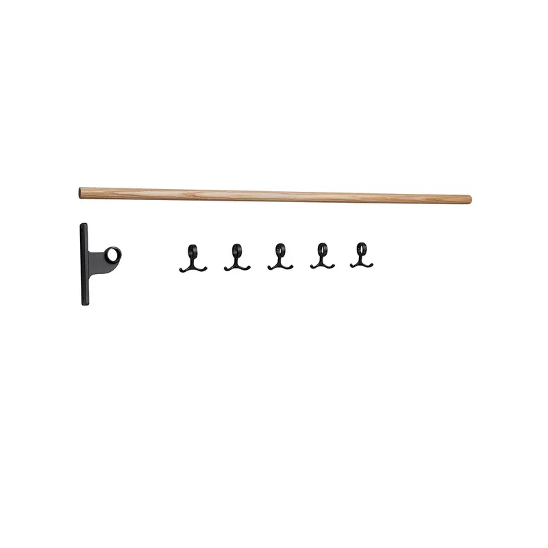 Nostalgi Erweiterung Hakenleiste Eiche, Gestell schwarz by Essem Design – product photo