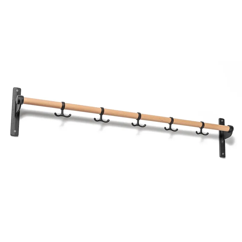 Nostalgi Hakenliste 100 cm Eiche, schwarz van Essem Design – productfoto