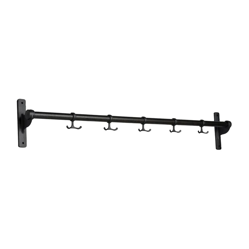 Nostalgi Hakenliste 100 cm Eiche schwarz gebeizt-schwarz van Essem Design – productfoto