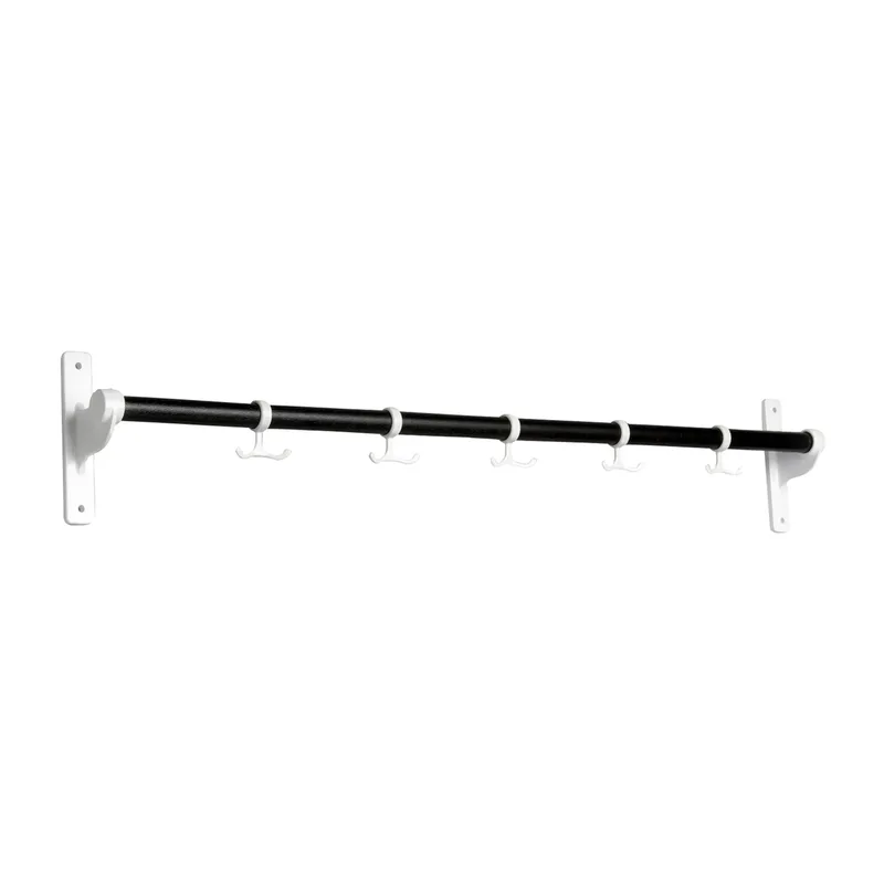 Nostalgi Hakenliste 100 cm Eiche schwarz gebeizt-weiß van Essem Design – productfoto
