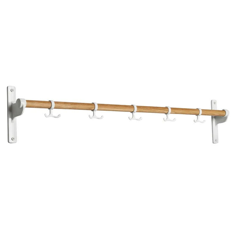 Nostalgi Hakenliste 100 cm Eiche, weiß van Essem Design – productfoto