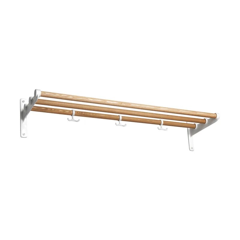 Nostalgi Hutablage, Schuhregal Esche-Weiß, 100 cm by Essem Design – product photo