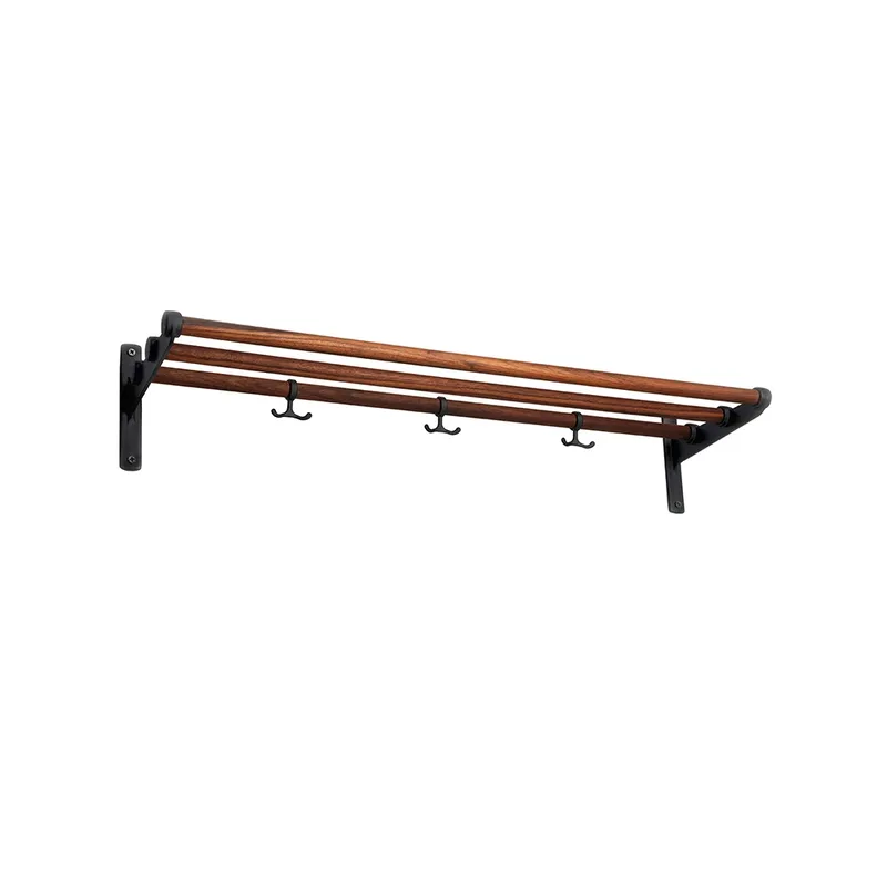 Nostalgi Sko- eller Hutregal Walnuss, Gestell schwarz by Essem Design – product photo