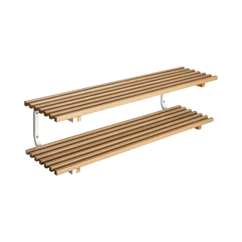 Sara Schuhregal vägghängd 100 cm Eiche Weiß de Essem Design – photo du produit
