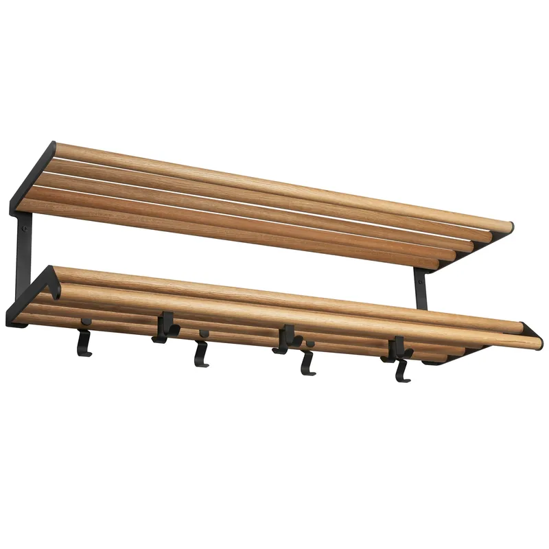Tamburin Hutablage 100cm Eiche-schwarz fra Essem Design – produktbillede