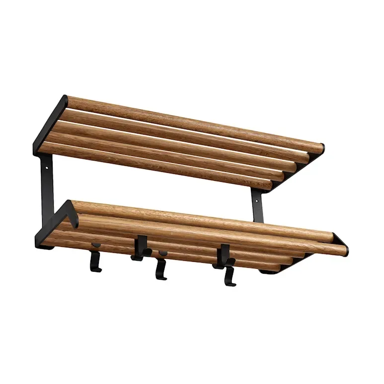 Tamburin Hutablage 60cm Eiche-schwarz från Essem Design – produktbild