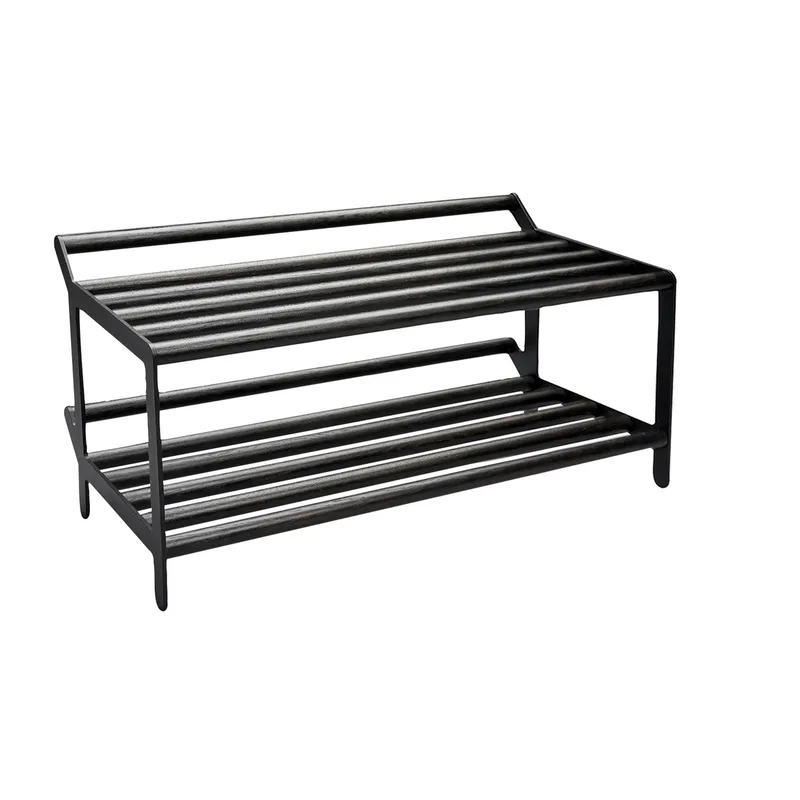 Tamburin Schuhregal 60cm Eiche schwarz gebeizt-schwarz by Essem Design – product photo