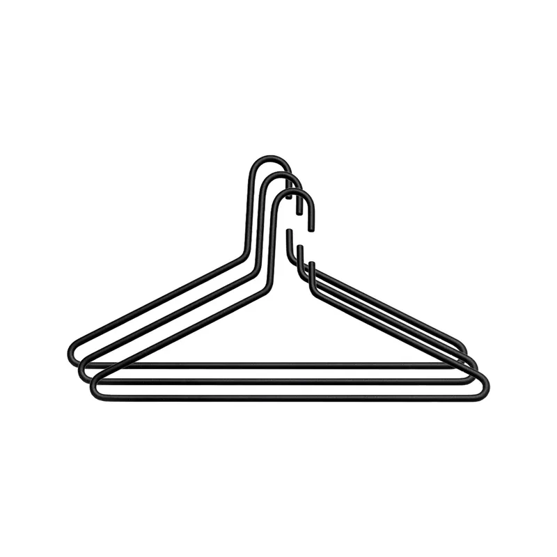 Triangel Kleiderhaken 3er Pack Schwarz de Essem Design – photo du produit