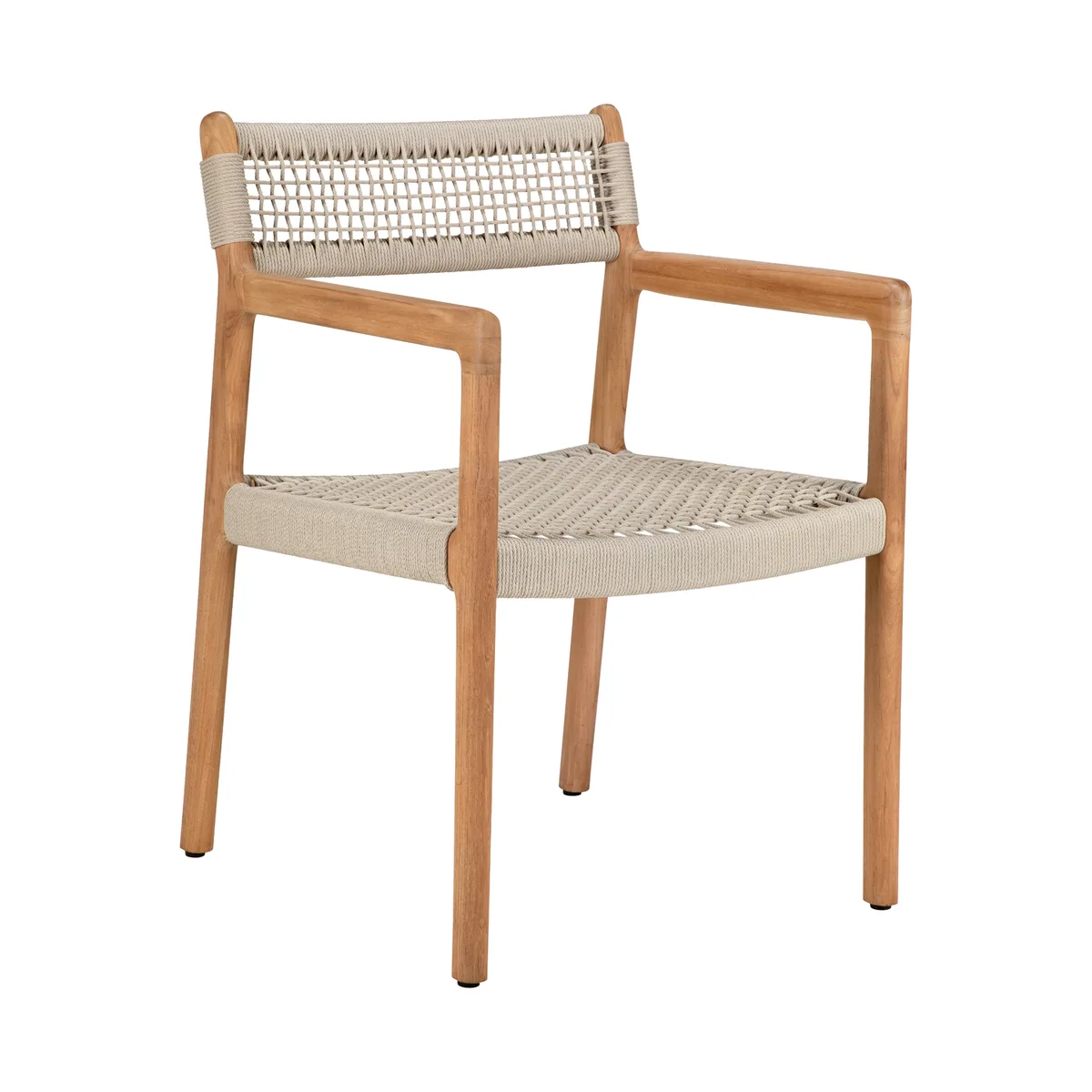 Armlehnstuhl Jack outdoor - Beige - Massives Teakholz - Designer Jacques Deneef von Ethnicraft – Produktfoto