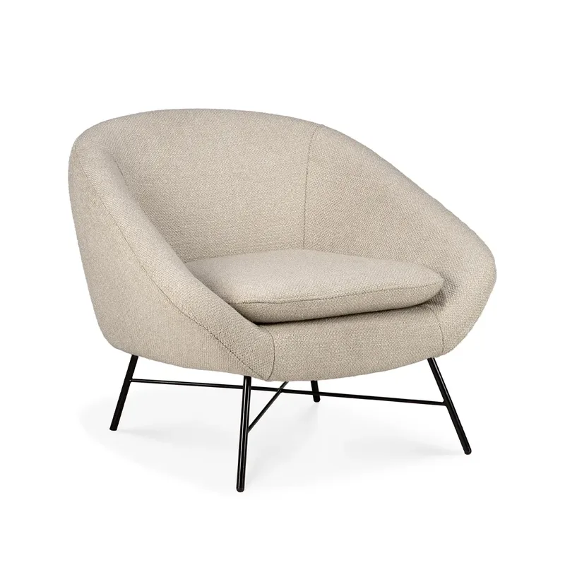 Barrow Loungesofa Off white-Schwarz Metall by Ethnicraft – product photo