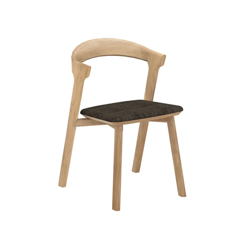 Bok Stuhl mit Stoffsitz Dunkelbraunes Kissen de Ethnicraft – photo du produit