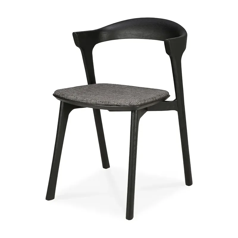 Book Dining Chair schwarze Eiche/grauer Stoff van Ethnicraft – productfoto