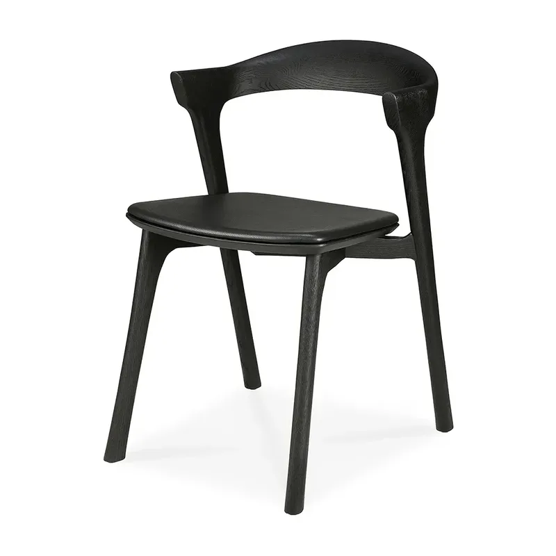 Book Dining Chair schwarze Eiche/schwarzes Leder von Ethnicraft – Produktfoto