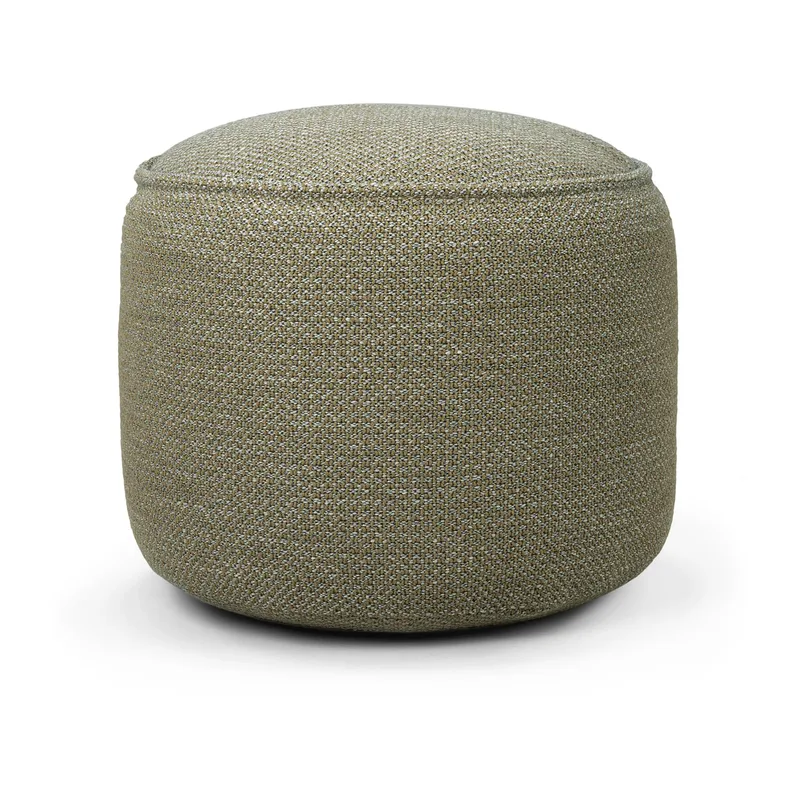 Donut outdoor pouf Mocha check by Ethnicraft – product photo