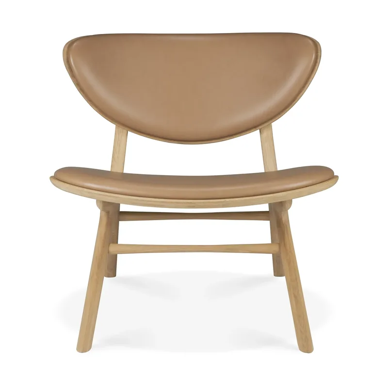 Eye loungefåtölj Lackierte Eiche-Leder Sienna by Ethnicraft – product photo