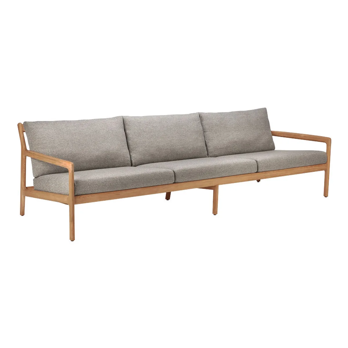 Gartensofa 3-Sitzer Jack outdoor - Grau - Polypropylen-Stoff - Designer Jacques Deneef de Ethnicraft – photo du produit