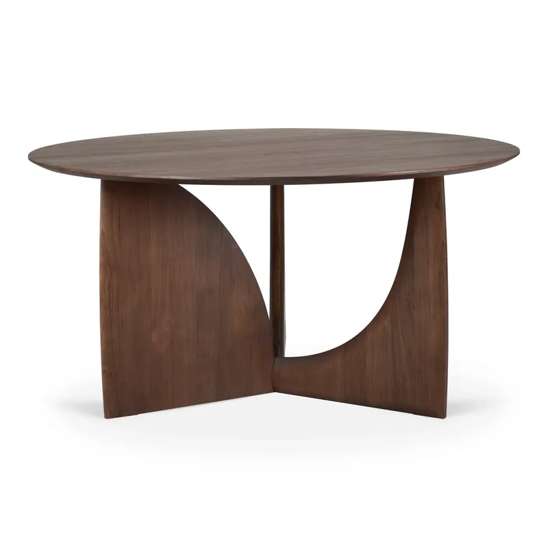 Geometric Esstisch Dunkel gebeizt Teak 150 cm van Ethnicraft – productfoto