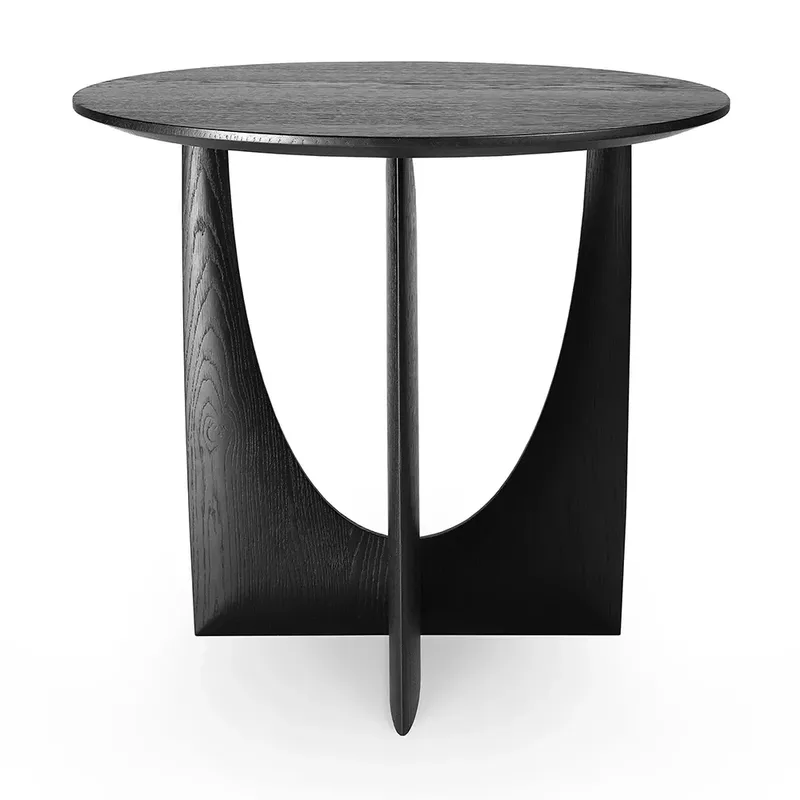 Geometrischer Beistelltisch Eiche Schwarz van Ethnicraft – productfoto