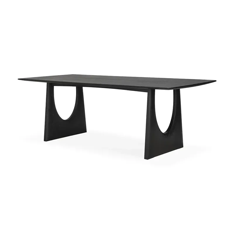 Geometrischer Esstisch 100x220 cm Eiche Schwarz von Ethnicraft – Produktfoto