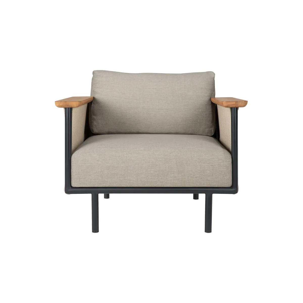 Gepolsterter Sessel Corbey - Beige - Kordel by Ethnicraft – product photo