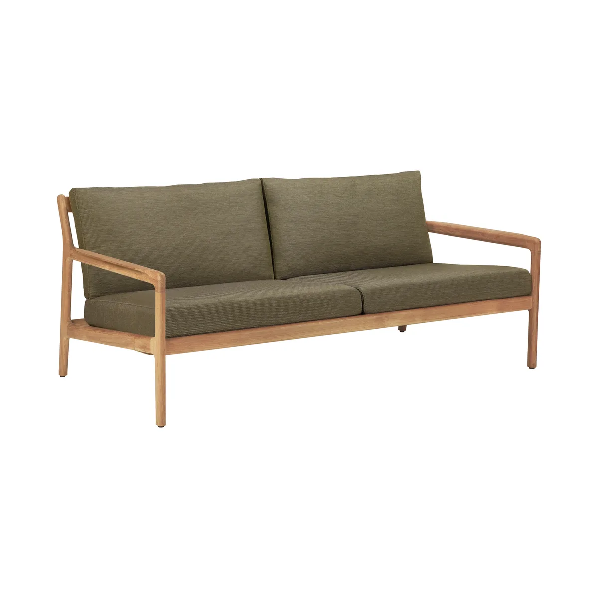 Gepolstertes Gartensofa Jack outdoor - Grün - Polypropylen-Stoff - Designer Jacques Deneef von Ethnicraft – Produktfoto