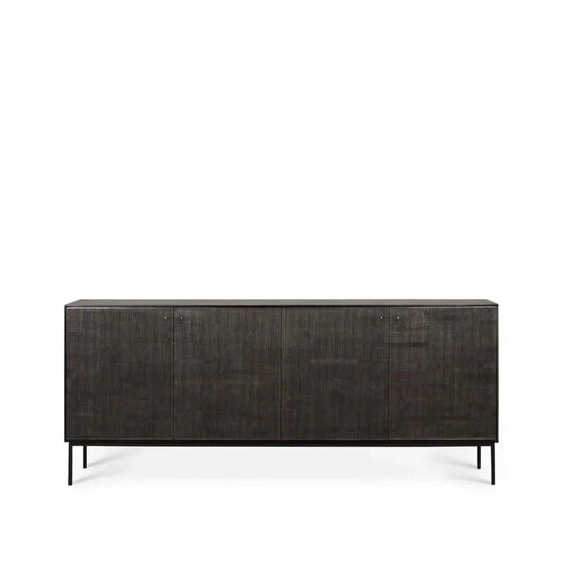 Grooves Siteboard Schwarz 4 Türen by Ethnicraft – product photo