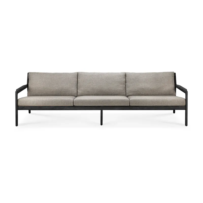 Jack outdoor 3-sitziges Sofa schwarzgebeizt teak Mocha von Ethnicraft – Produktfoto