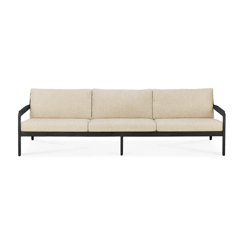 Jack outdoor 3-sitziges Sofa schwarzgebeizt teak Natural van Ethnicraft – productfoto