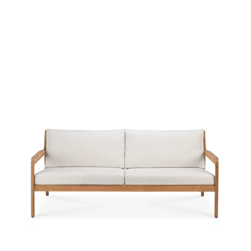 Jack Outdoor Sofa 2-sitzig teak Offwhite, Teakgestell från Ethnicraft – produktbild