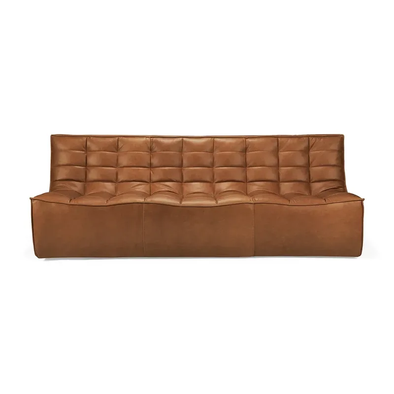 N701 3-Sitzer-Sofa Leder von Ethnicraft – Produktfoto