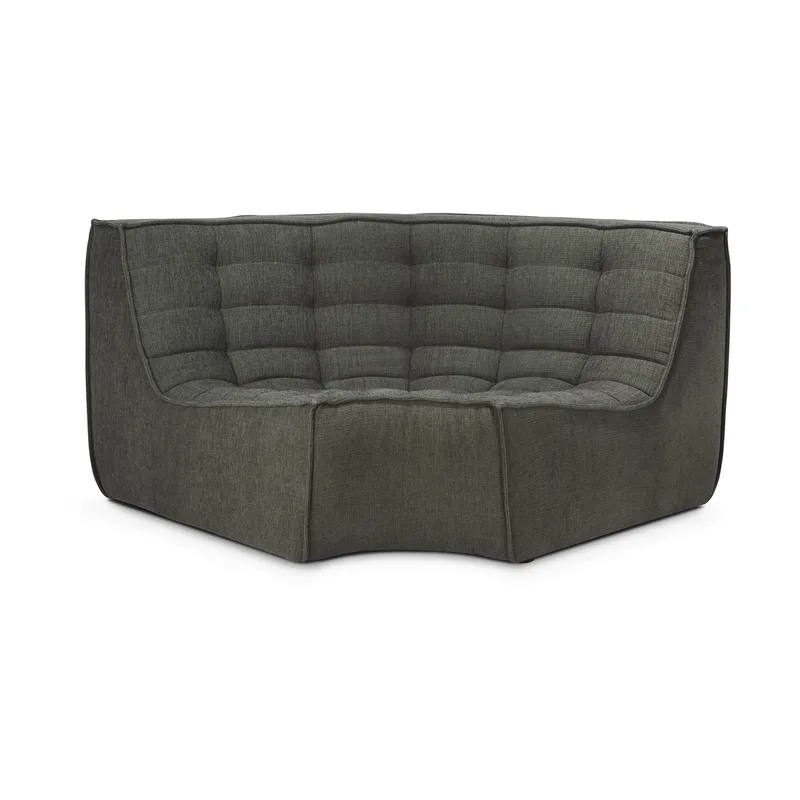 N701 Eckmodul abgerundet 90° Moss Eco fabric van Ethnicraft – productfoto