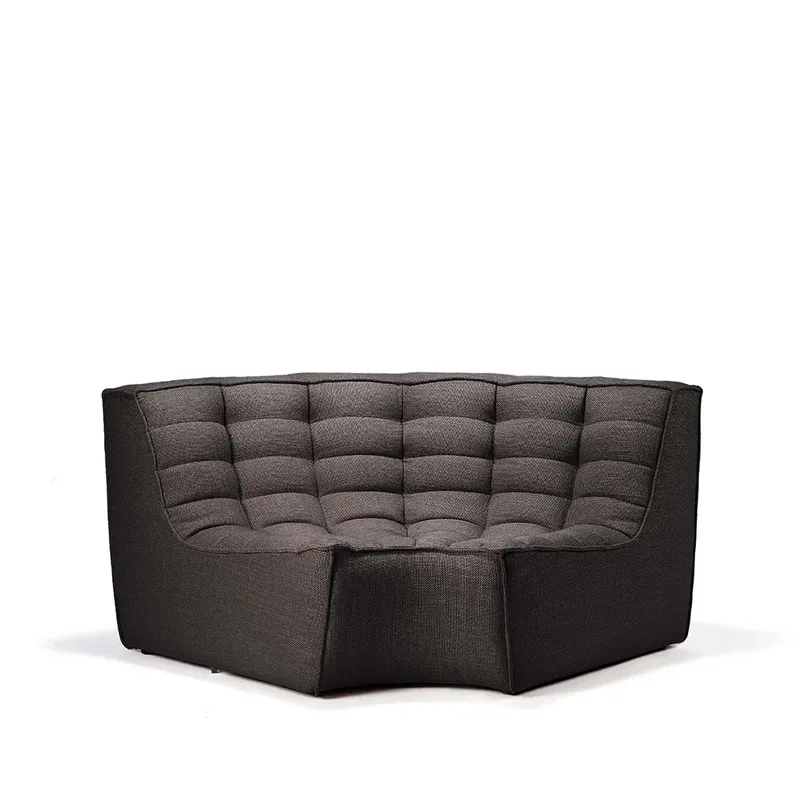 N701 Eckmodul abgerundet 90° Stoff dark grey by Ethnicraft – product photo