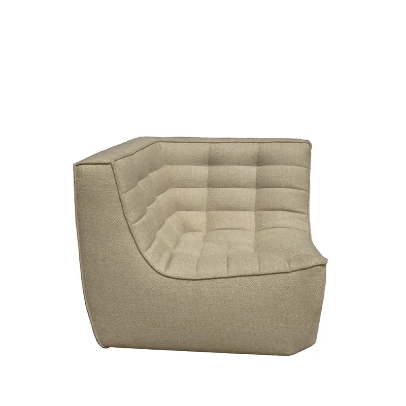 N701 Eckmodul gerade Stoff beige de Ethnicraft – photo du produit