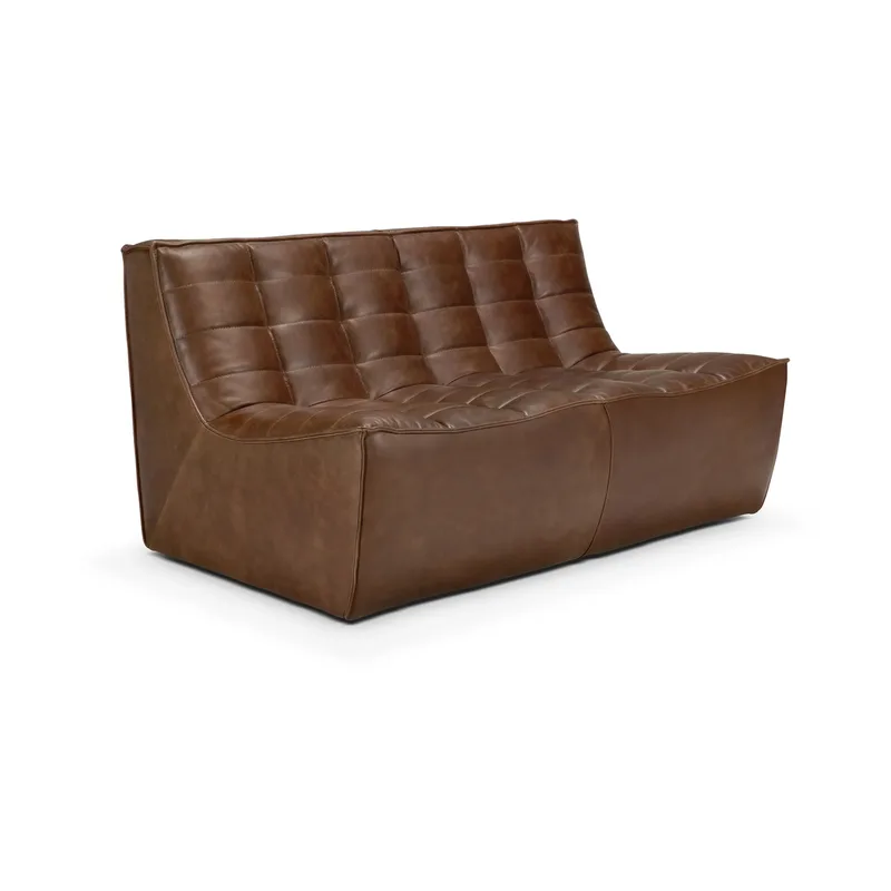 N701 Sofa 2-Sitz Leder Chestnut von Ethnicraft – Produktfoto